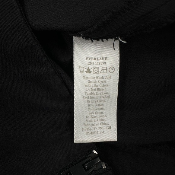 Everlane Pants Womens Size 10 Black Side Zip‎ Elastic Waist Ankle Trouser - Picture 9 of 13